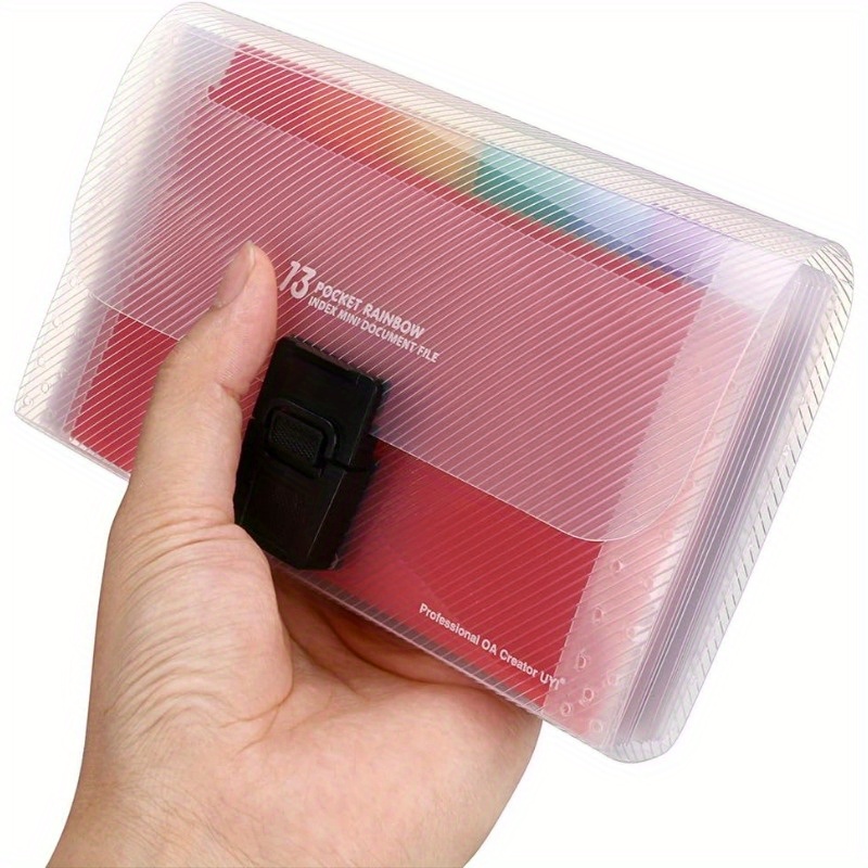 Expandable Accordion File Folder 13 Pockets - Organizador de archivos expandible A6 con