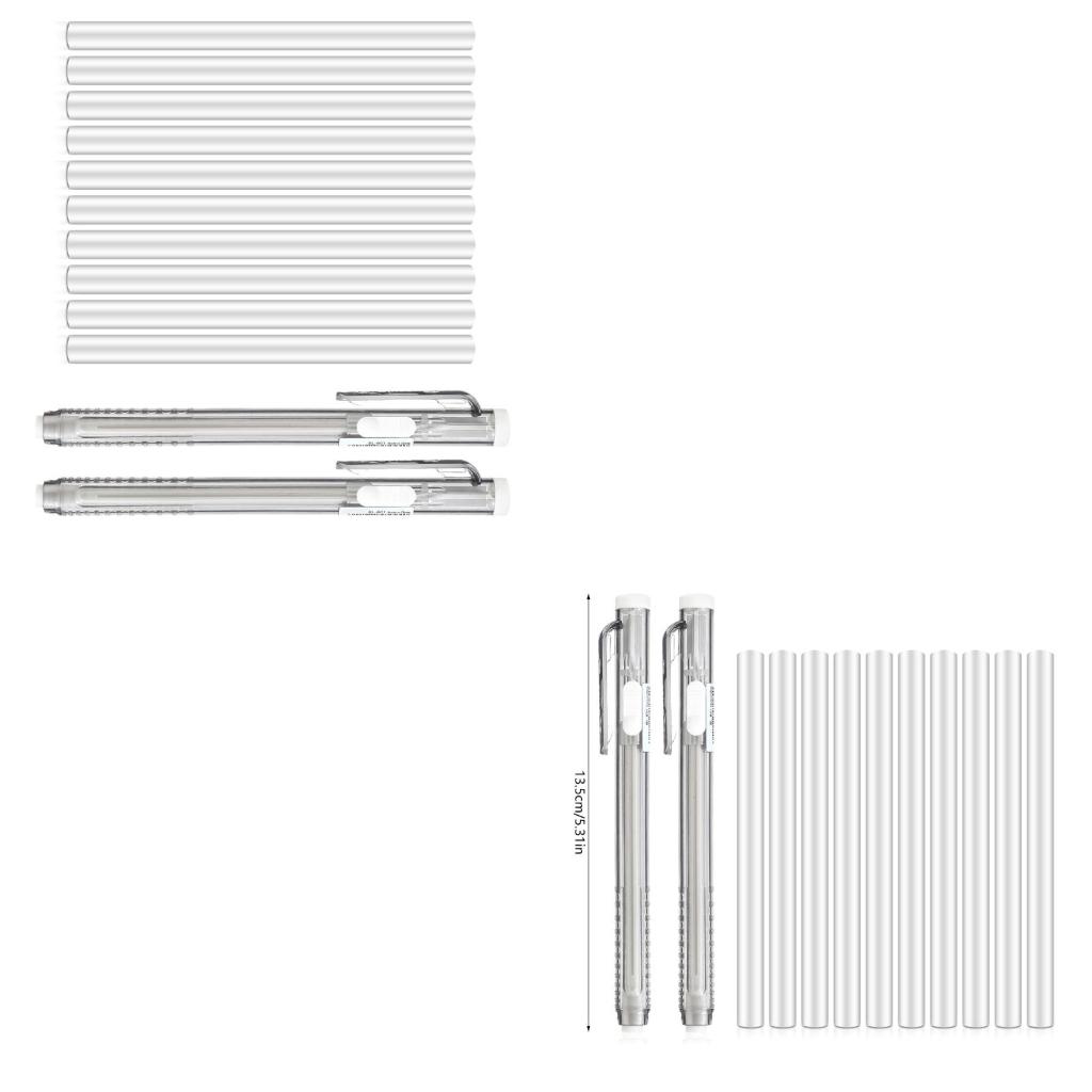 Retractable Eraser Pen Click - 12 borradores en forma bolígrafo, borradores