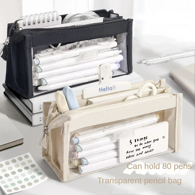 Aesthetic Large Pencil Case Pouch - Bolsa de lápices de gran capacidad
