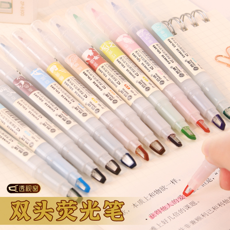 Pastel Highlighter Set Double Ended - Juego de 5 unidades de rotuladores