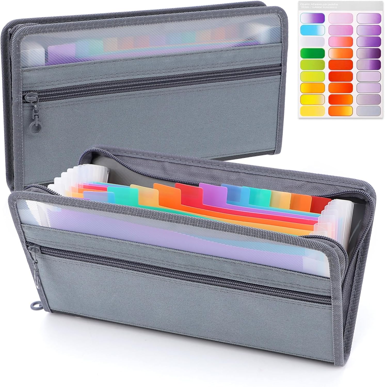 Expandable Accordion File Folder 13 Pockets - Organizador de Archivos A6 Tipo Acordeón