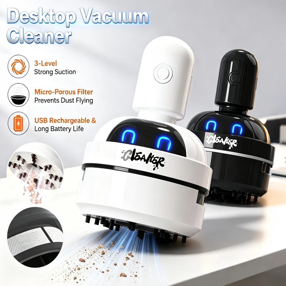 Mini Desktop Vacuum Cleaner For Eraser Dust - Mini aspiradora portátil de escritorio inalámbrica
