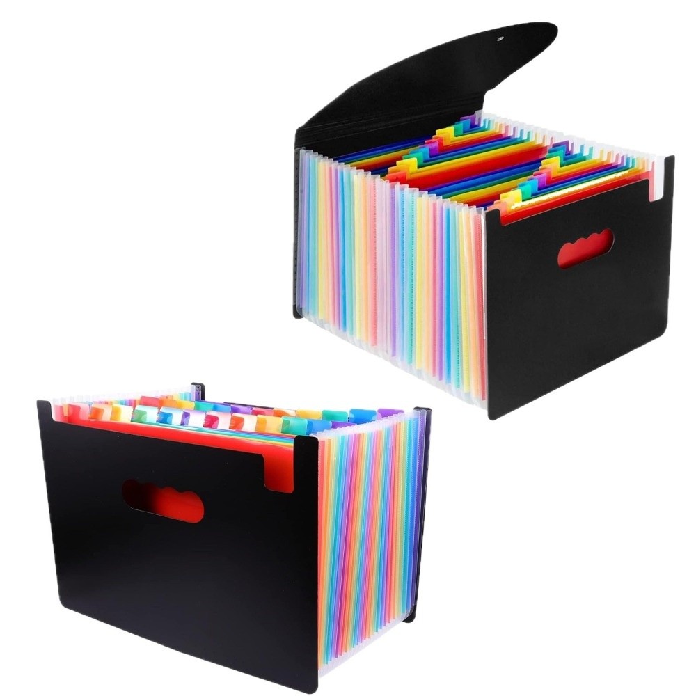 Expandable Accordion File Folder 13 Pockets - Caja de Archivo Expandible Versátil con