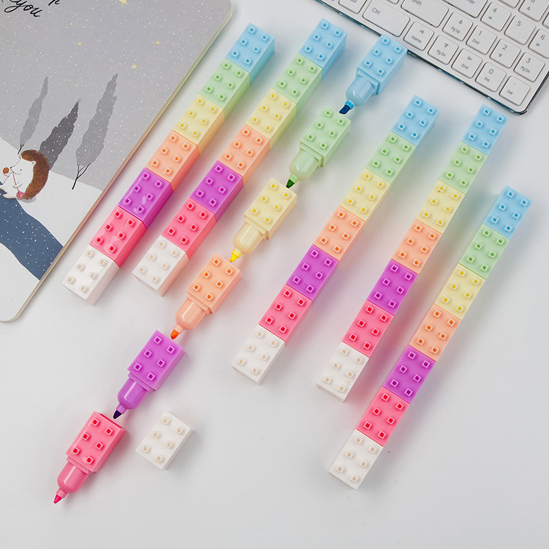 Pastel Highlighter Set Double Ended - Juego de rotuladores fluorescentes para niños,