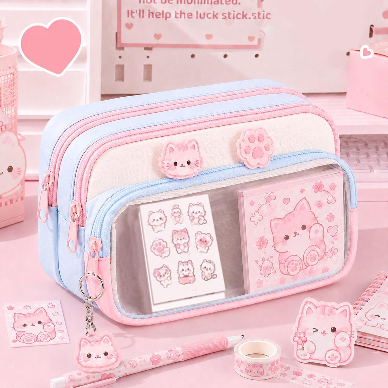 Aesthetic Large Pencil Case Pouch - Estuche para lápices de gran capacidad