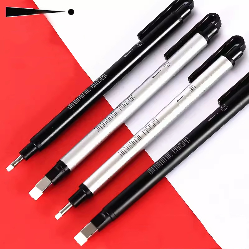 Retractable Eraser Pen Click - Borrador mecánico retráctil con clic, estilo