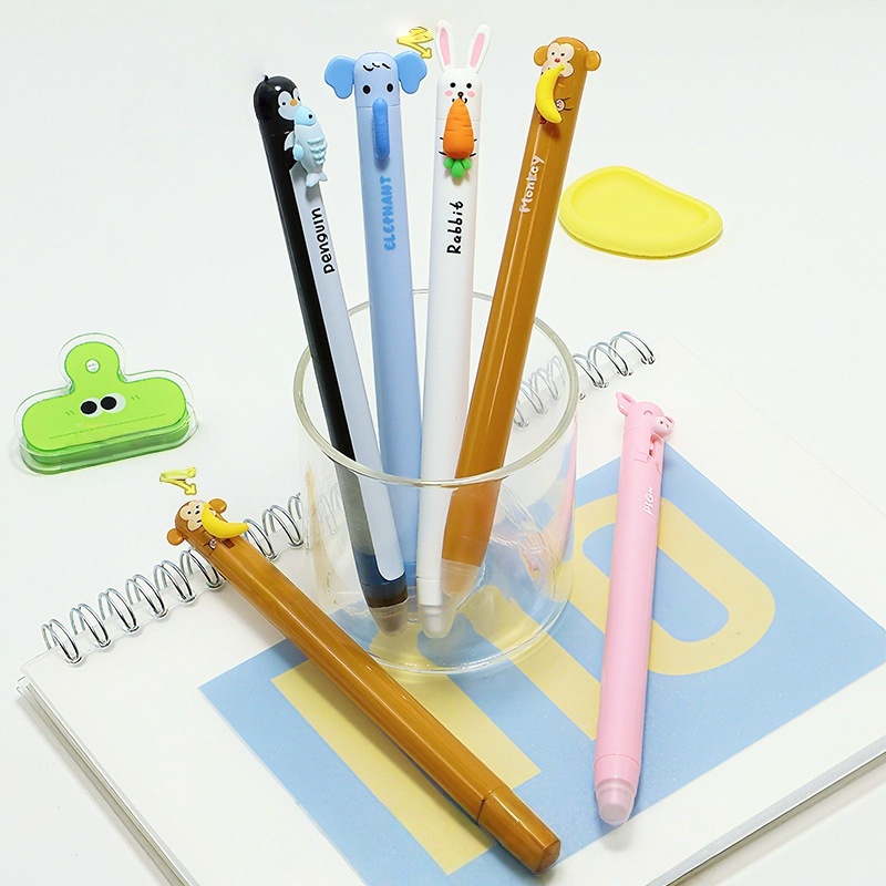 Retractable Eraser Pen Click - Bolígrafos retráctiles de gel con diseño