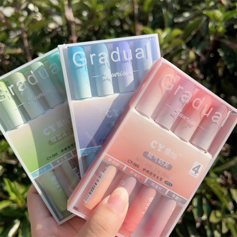 Pastel Highlighter Set Double Ended - 2025 Juego de 4 rotuladores de