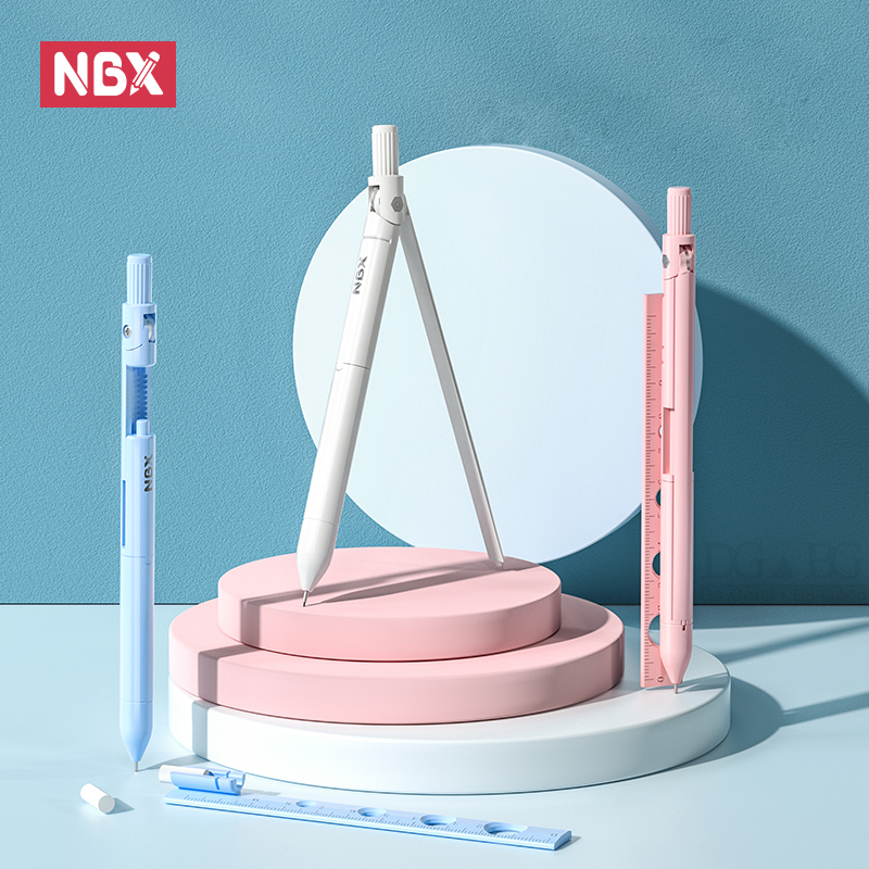 Math Geometry Set With Compass - NBX-Juego de herramientas de dibujo escolar