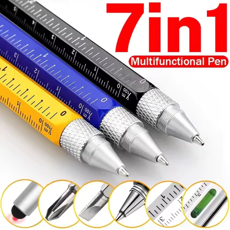 Writing Tools - Bolígrafo Multifuncional 7 en 1, Lápiz