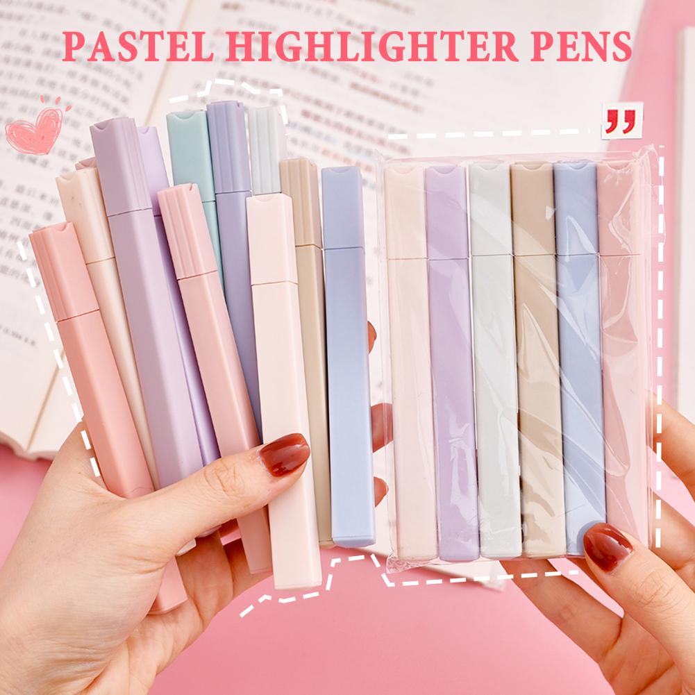 Pastel Highlighter Set Double Ended - Marcadores de Colores Pastel, Juego de
