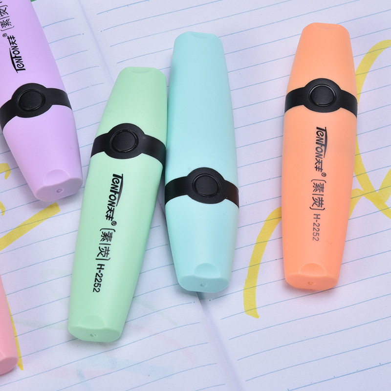 Resaltadores de dibujo oblicuo - Pastel Highlighter Set Double Ended reseña y precio