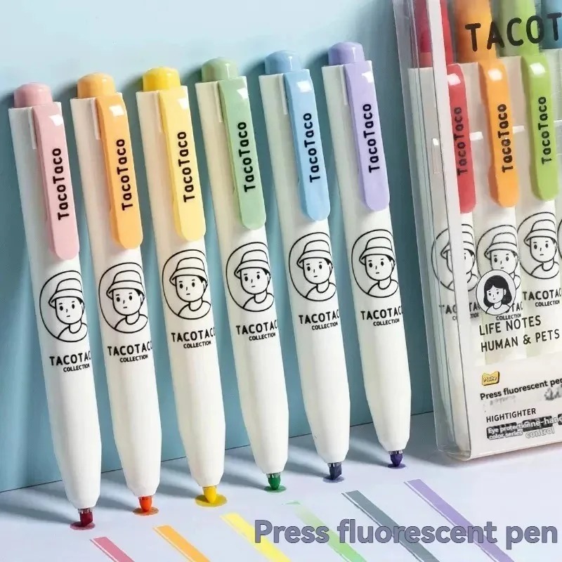 Juego de 6 Marcadores Fluoresc - Pastel Highlighter Set Double Ended reseña y precio