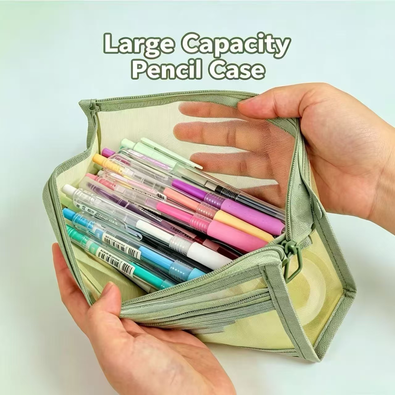 Estuche de Lápices de Malla Tr - Clear Mesh Pencil Pouch For Exam reseña y precio