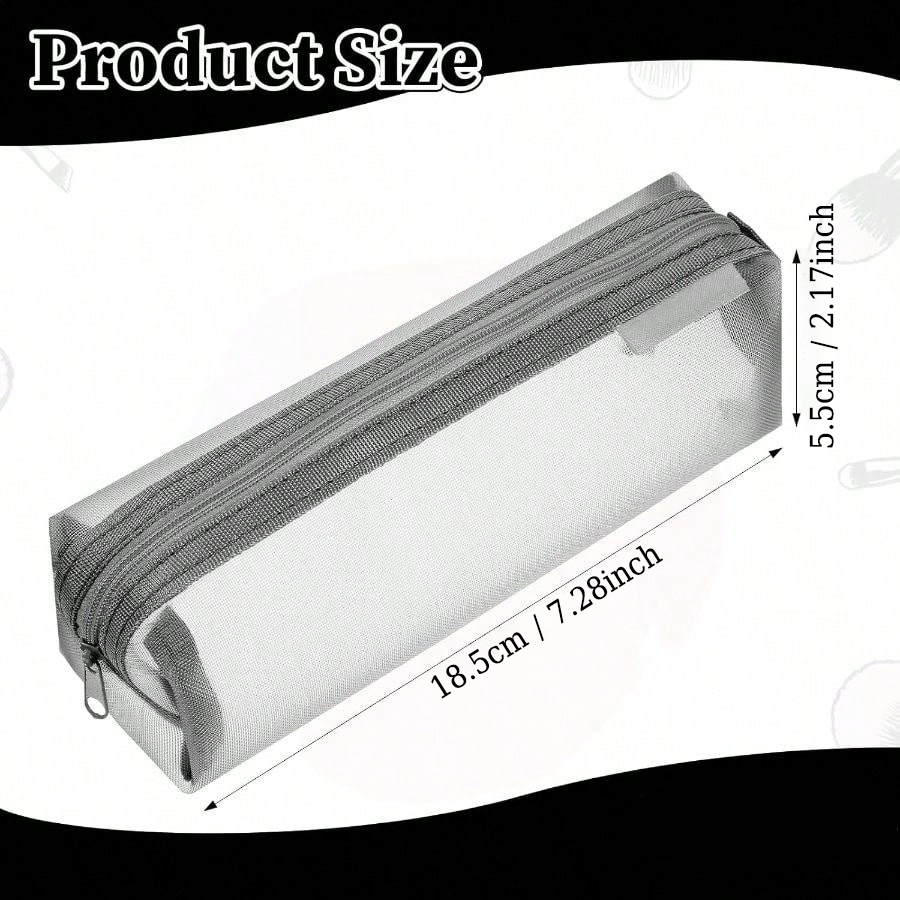 Estuche Transparente de Malla  - Clear Mesh Pencil Pouch For Exam reseña y precio