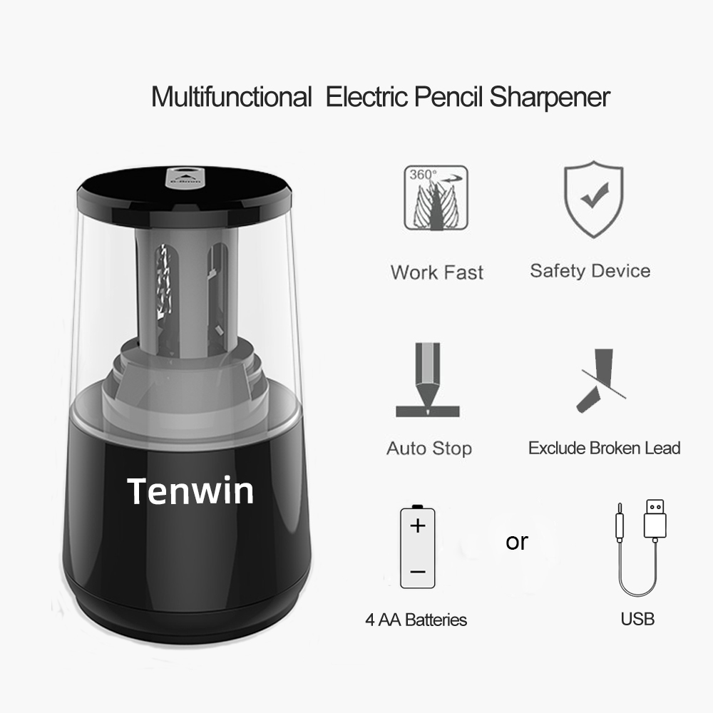 Tenwin-sacapuntas eléctrico au - Electric Pencil Sharpener Usb reseña y precio