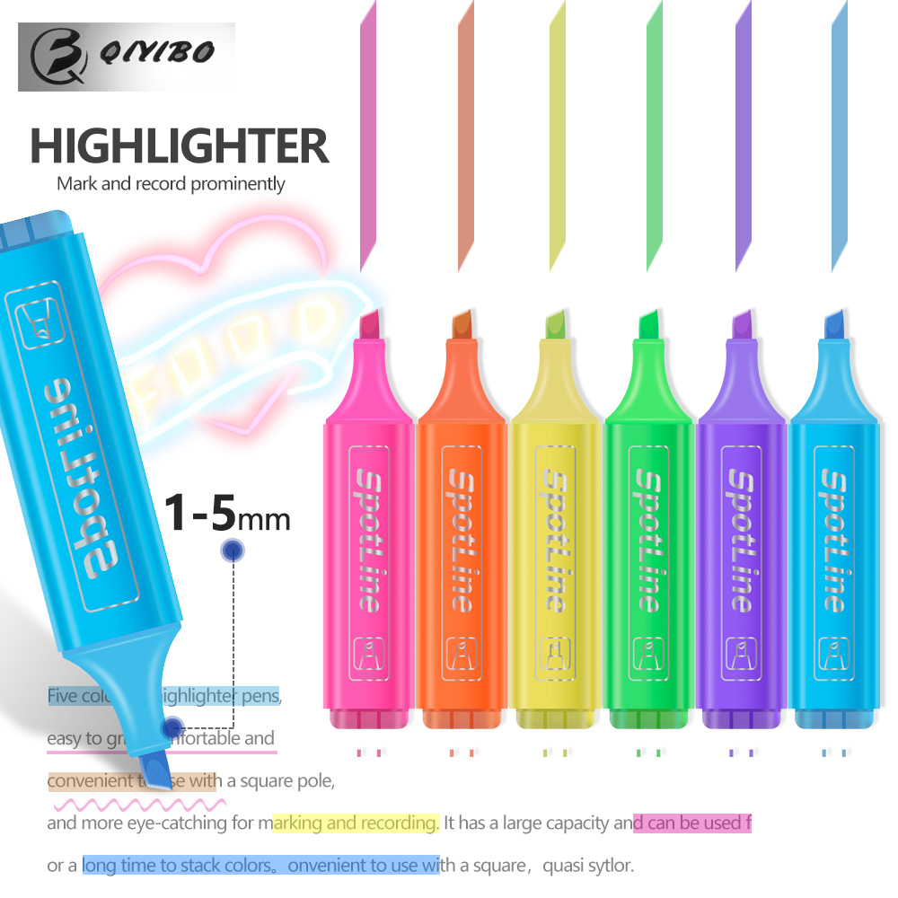 4/6 unids/set Pastel plano de  - Pastel Highlighter Set Double Ended reseña y precio