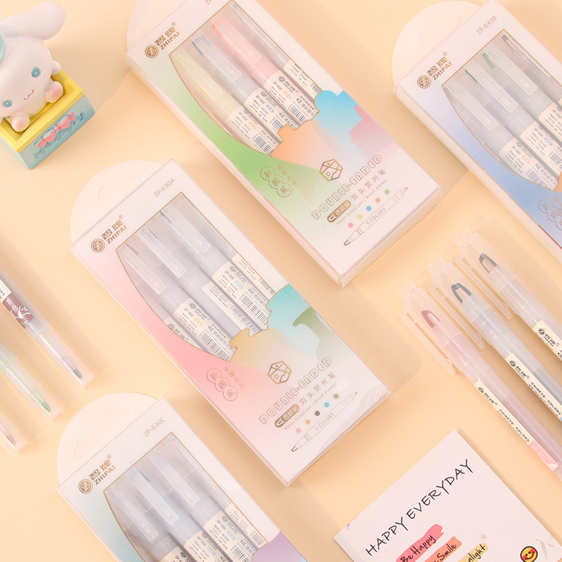 Juego de 5 unidades de rotulad - Pastel Highlighter Set Double Ended reseña y precio