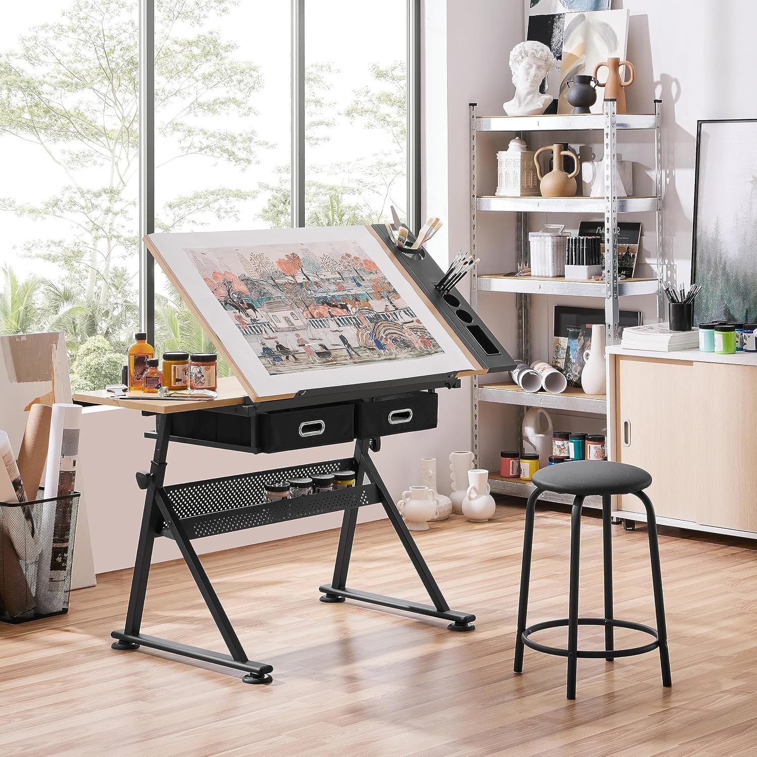 Mesa de dibujo ajustable con t - Office Furniture reseña y precio