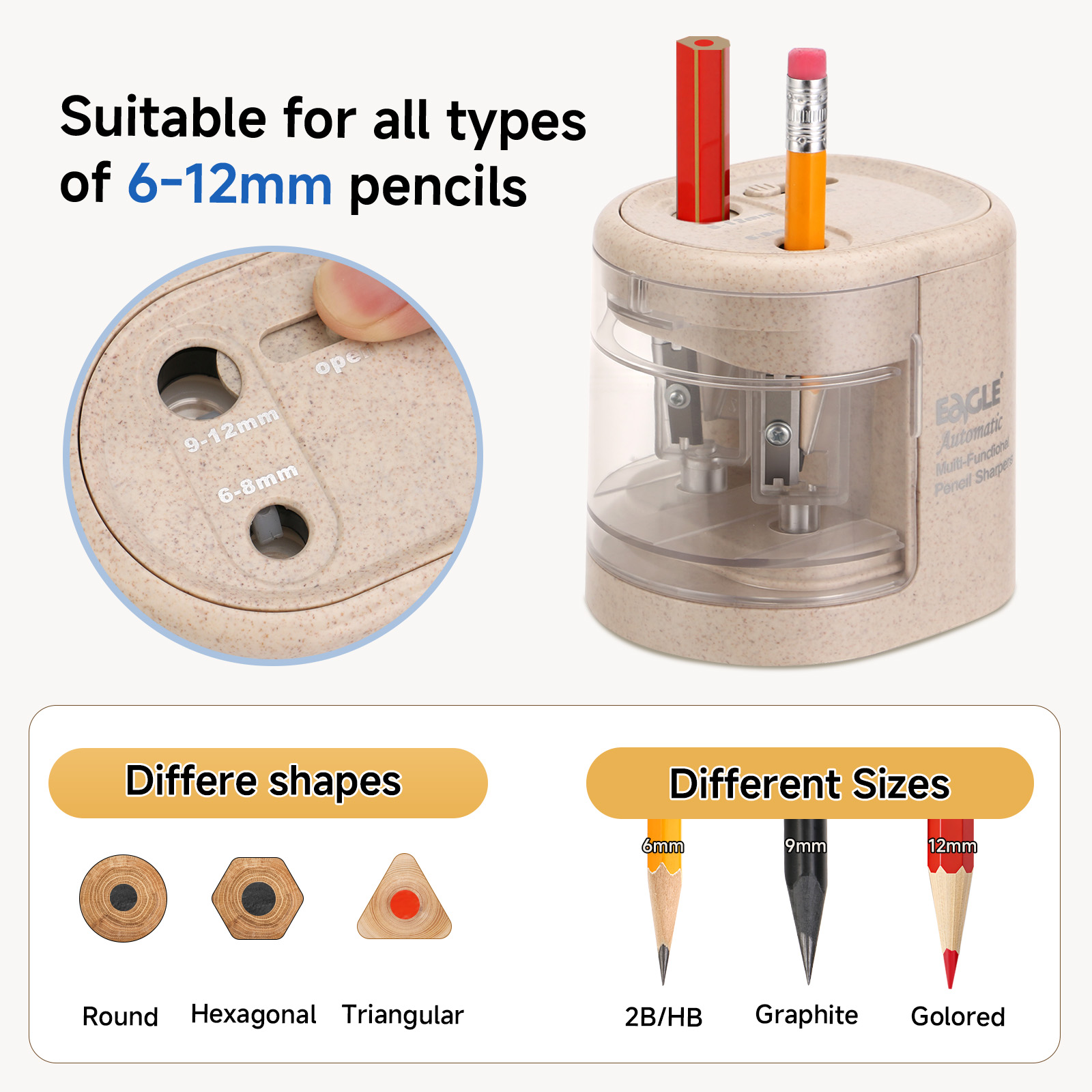Sacapuntas Eléctrico Automátic - Electric Pencil Sharpener Usb reseña y precio