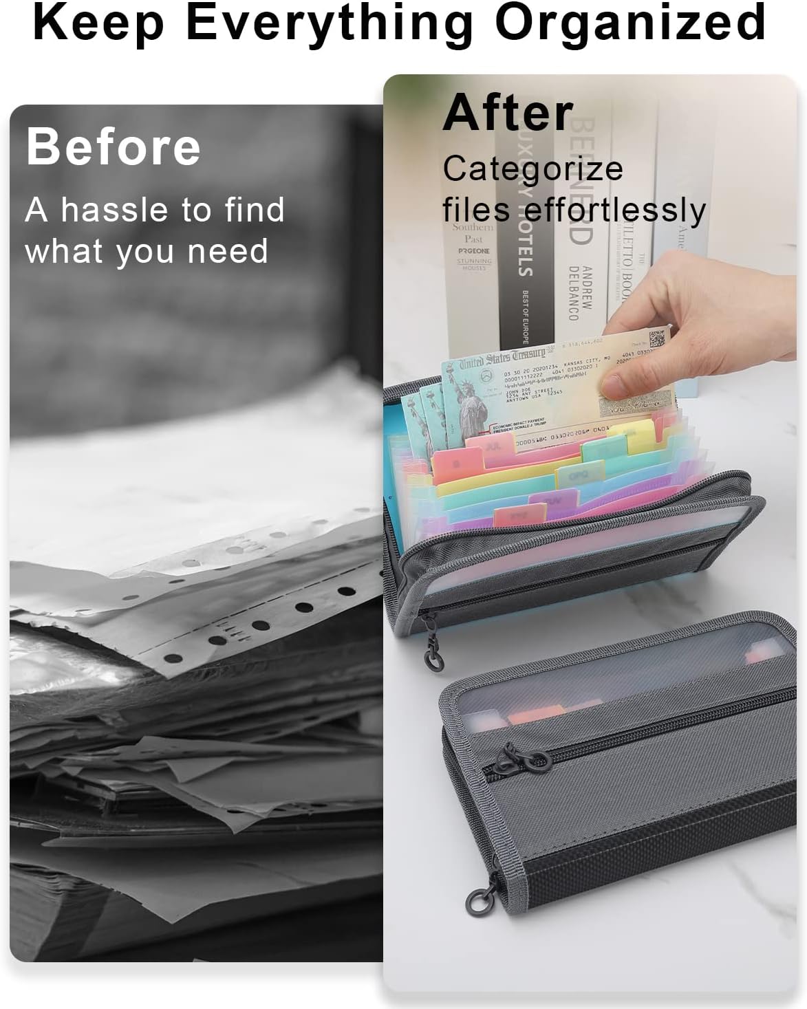 Organizador de Archivos A6 Tip - Expandable Accordion File Folder 13 Pockets reseña y precio