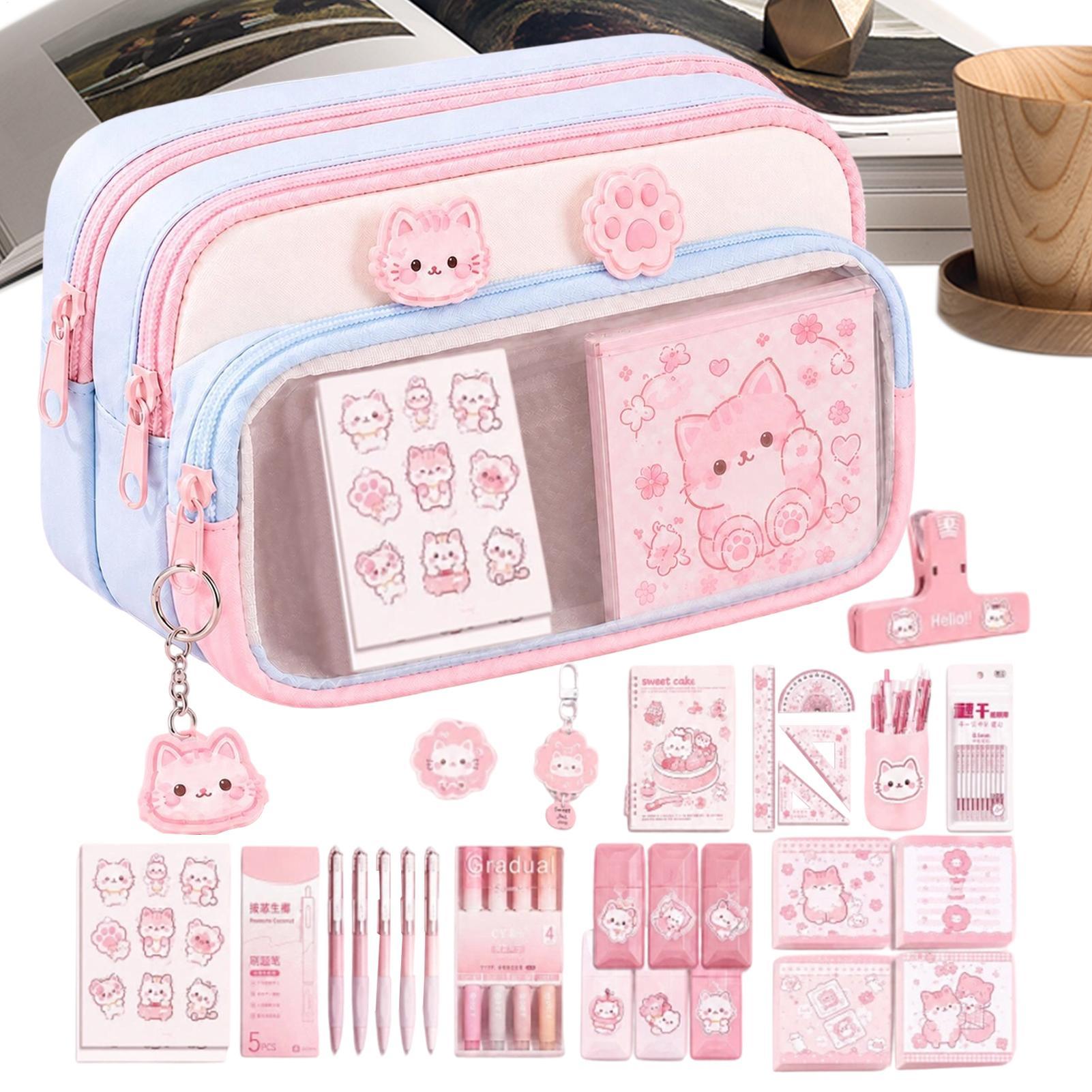 Estuche para lápices de gran c - Aesthetic Large Pencil Case Pouch reseña y precio