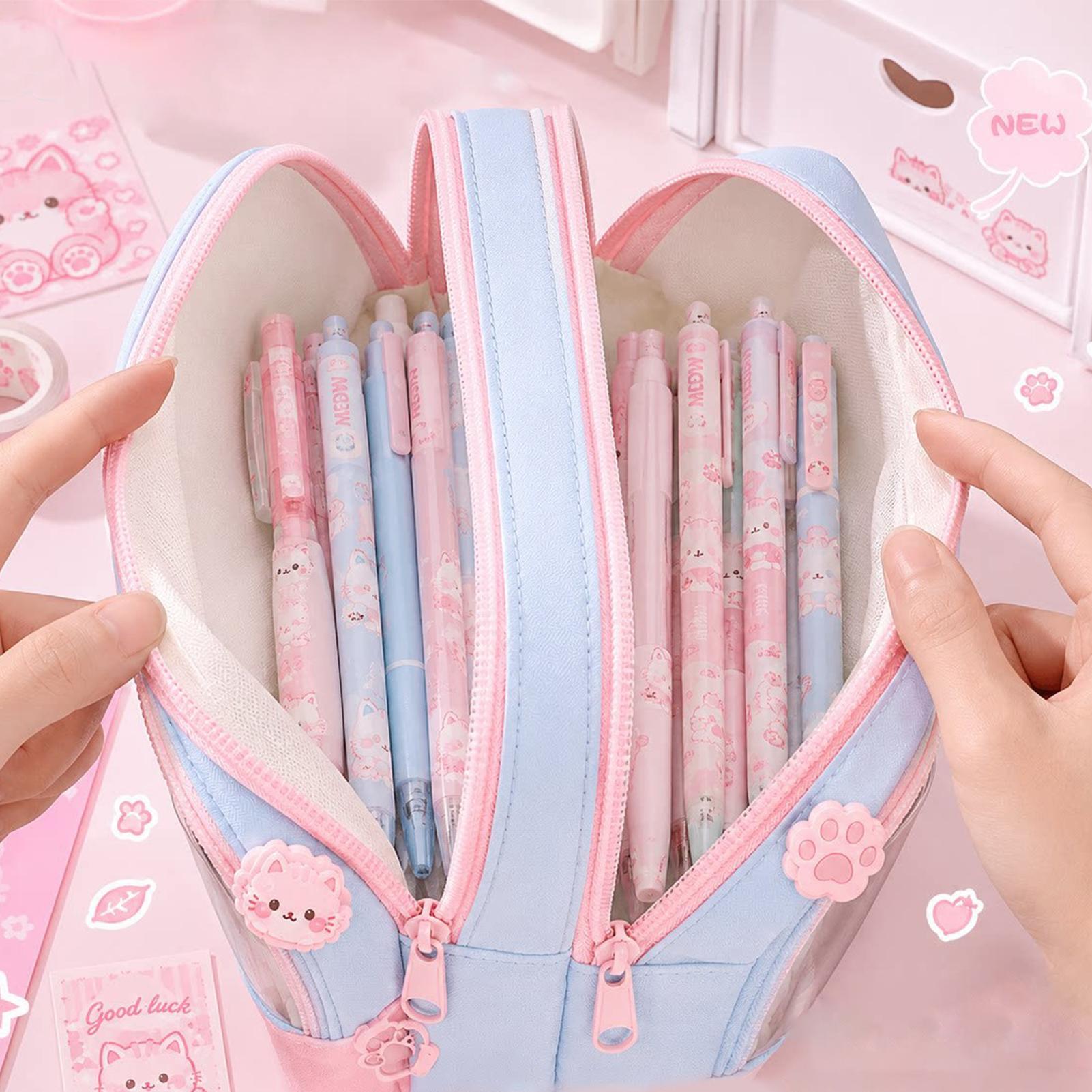 Estuche para lápices de gran c - Aesthetic Large Pencil Case Pouch reseña y precio