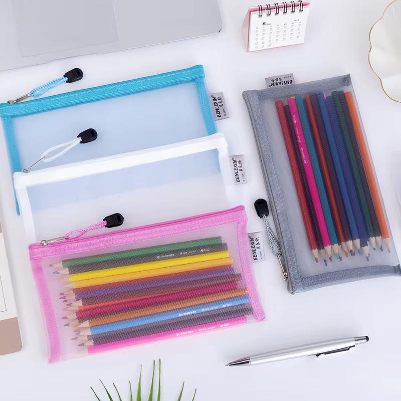 NUEVO Estuche Transparente de  - Clear Mesh Pencil Pouch For Exam reseña y precio