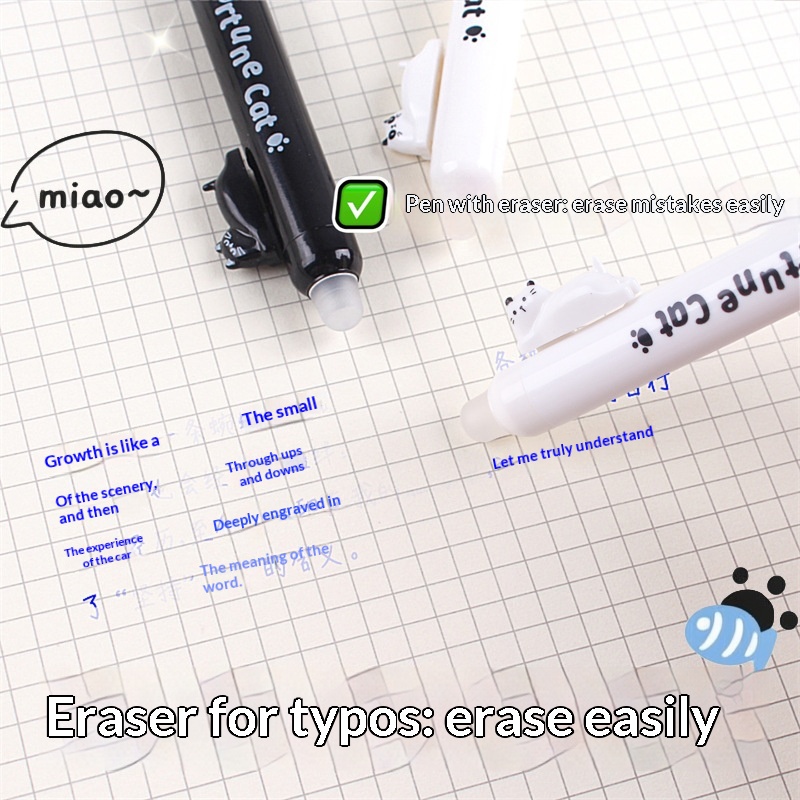 Paquete de 4 bolígrafos de gel - Retractable Eraser Pen Click reseña y precio