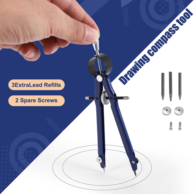 Paquete de 4 compases profesio - Math Geometry Set With Compass reseña y precio