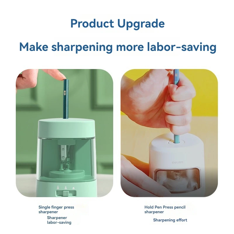 Deli VA3 verde USB batería de  - Electric Pencil Sharpener Usb reseña y precio