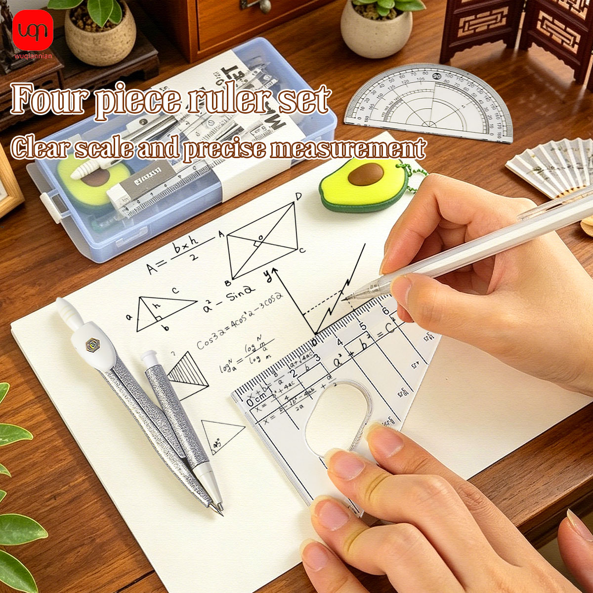 Juego de geometría matemática  - Math Geometry Set With Compass reseña y precio