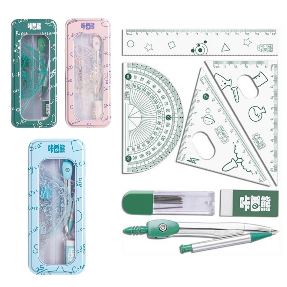 Juego de geometría matemática  - Math Geometry Set With Compass reseña y precio
