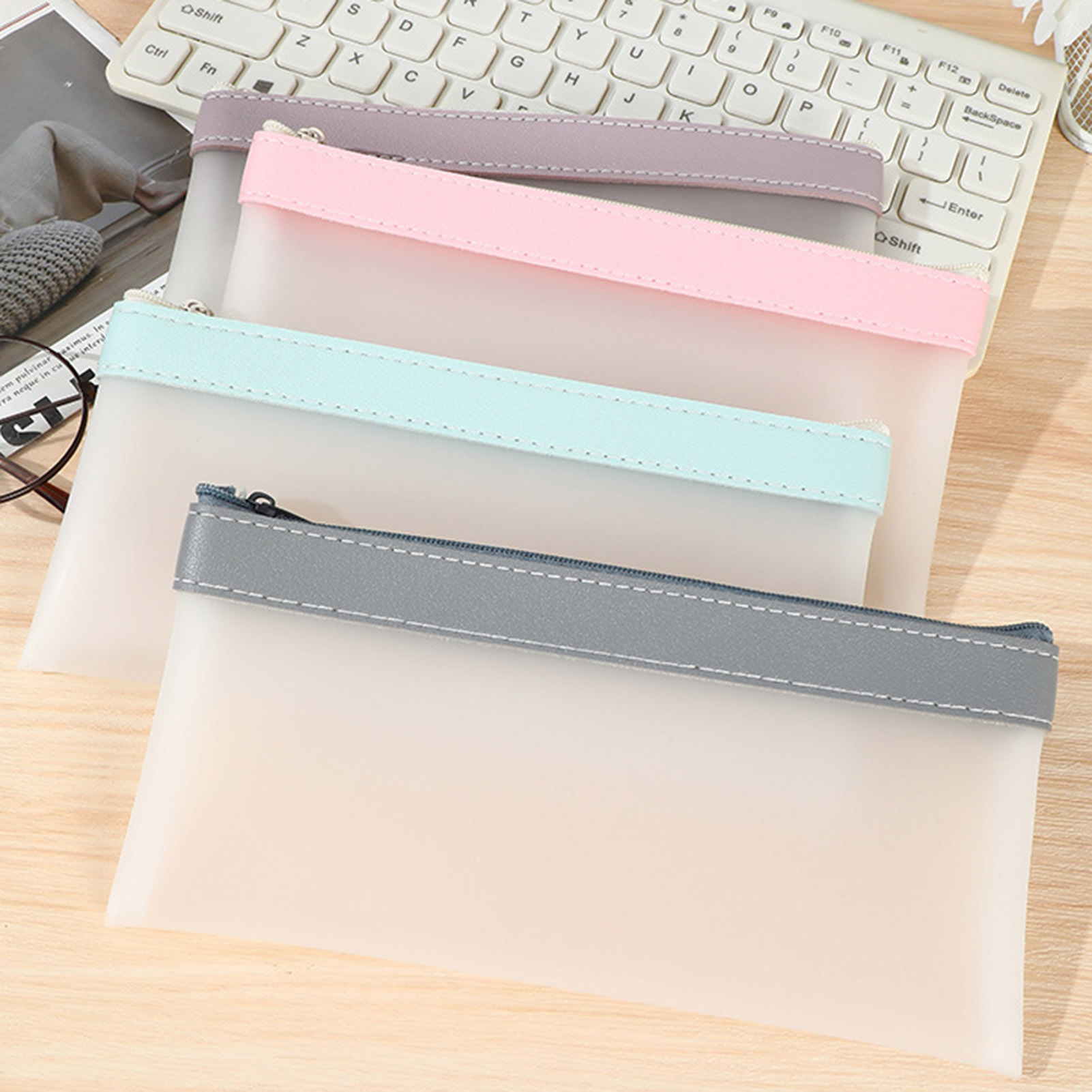 Estuche de lápices esmerilado  - Aesthetic Large Pencil Case Pouch reseña y precio
