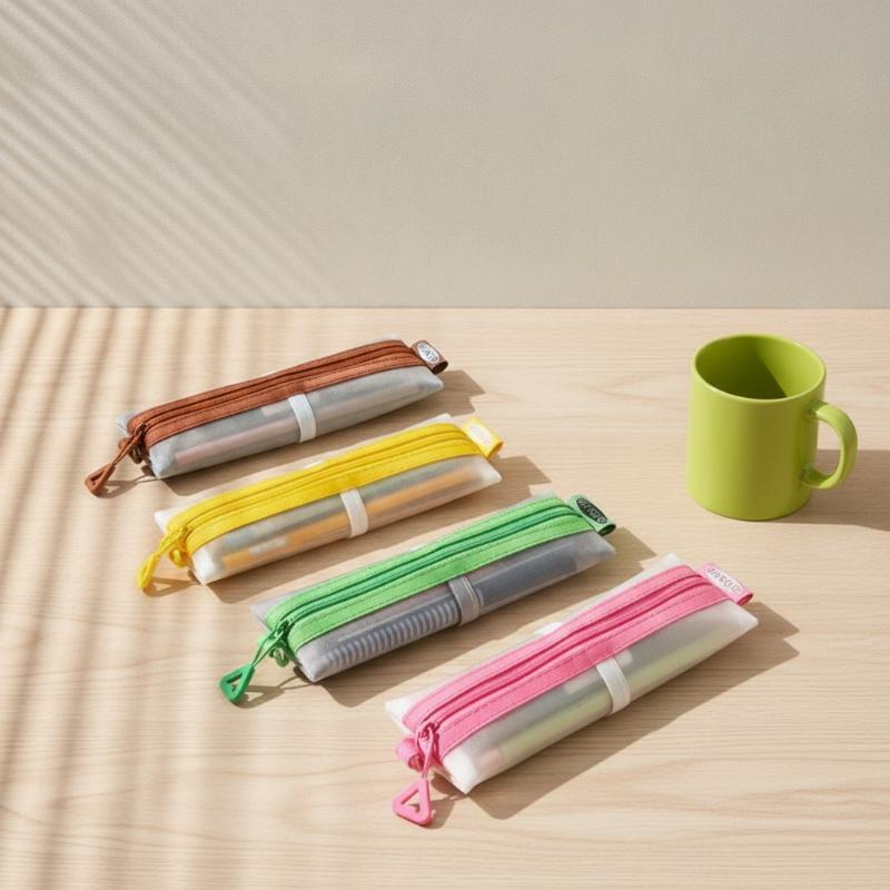 Estuche Transparente de Malla  - Clear Mesh Pencil Pouch For Exam reseña y precio