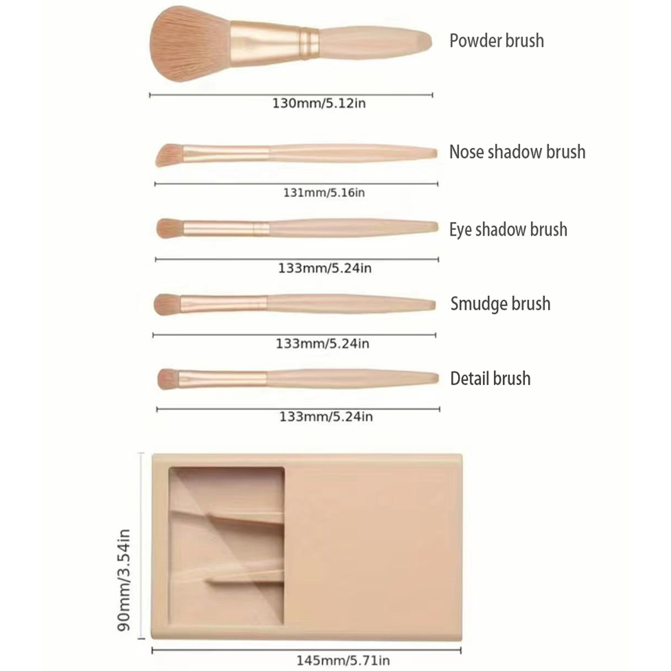 Kit de brochas cosméticas con  - Writing Tools reseña y precio