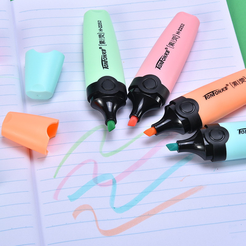6 unids/set resaltador colores - Pastel Highlighter Set Double Ended reseña y precio