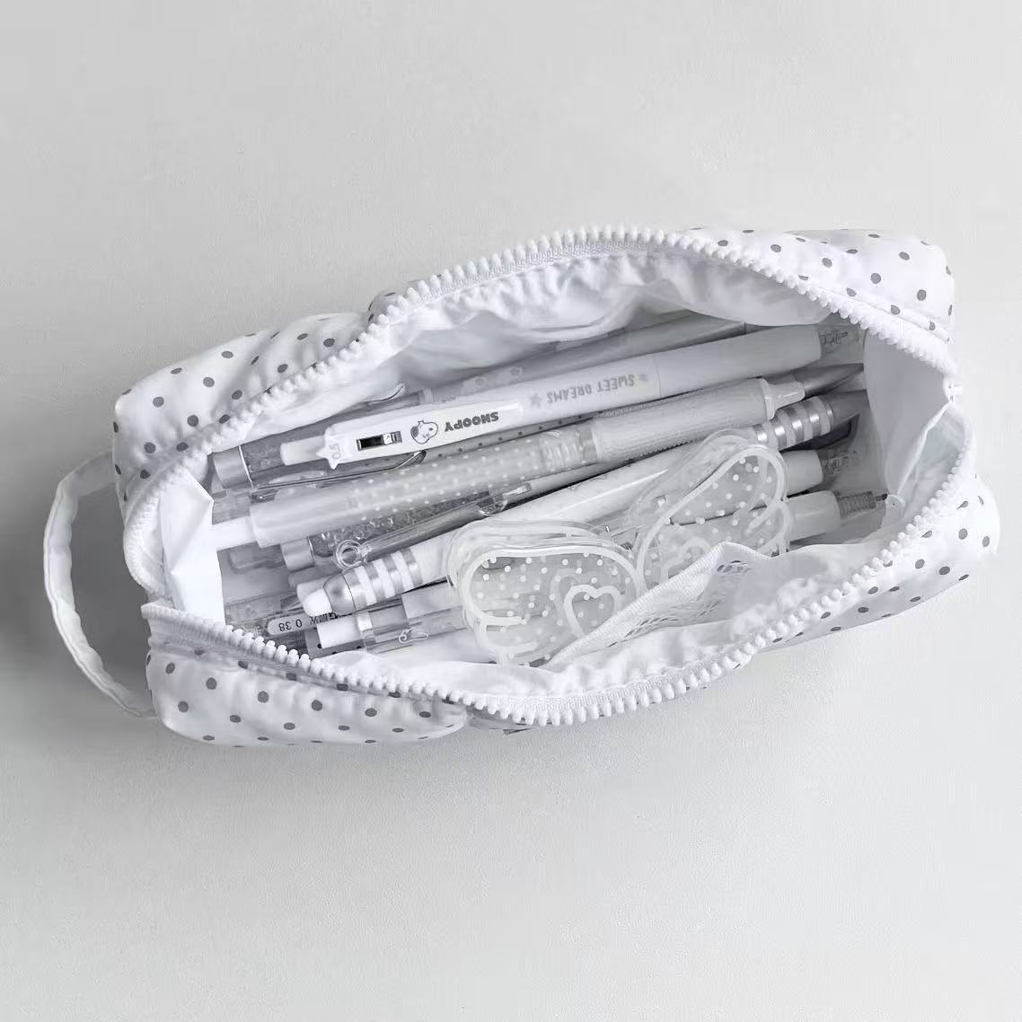 Bolsa de lápices de mano con d - Aesthetic Large Pencil Case Pouch reseña y precio