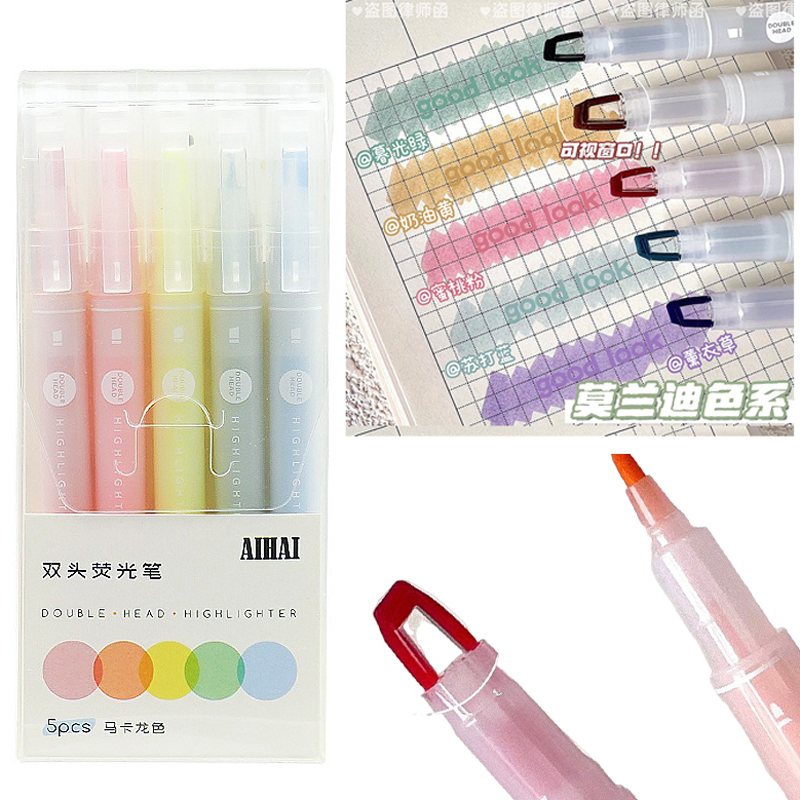 Juego de 5-25 colores de marca - Pastel Highlighter Set Double Ended reseña y precio