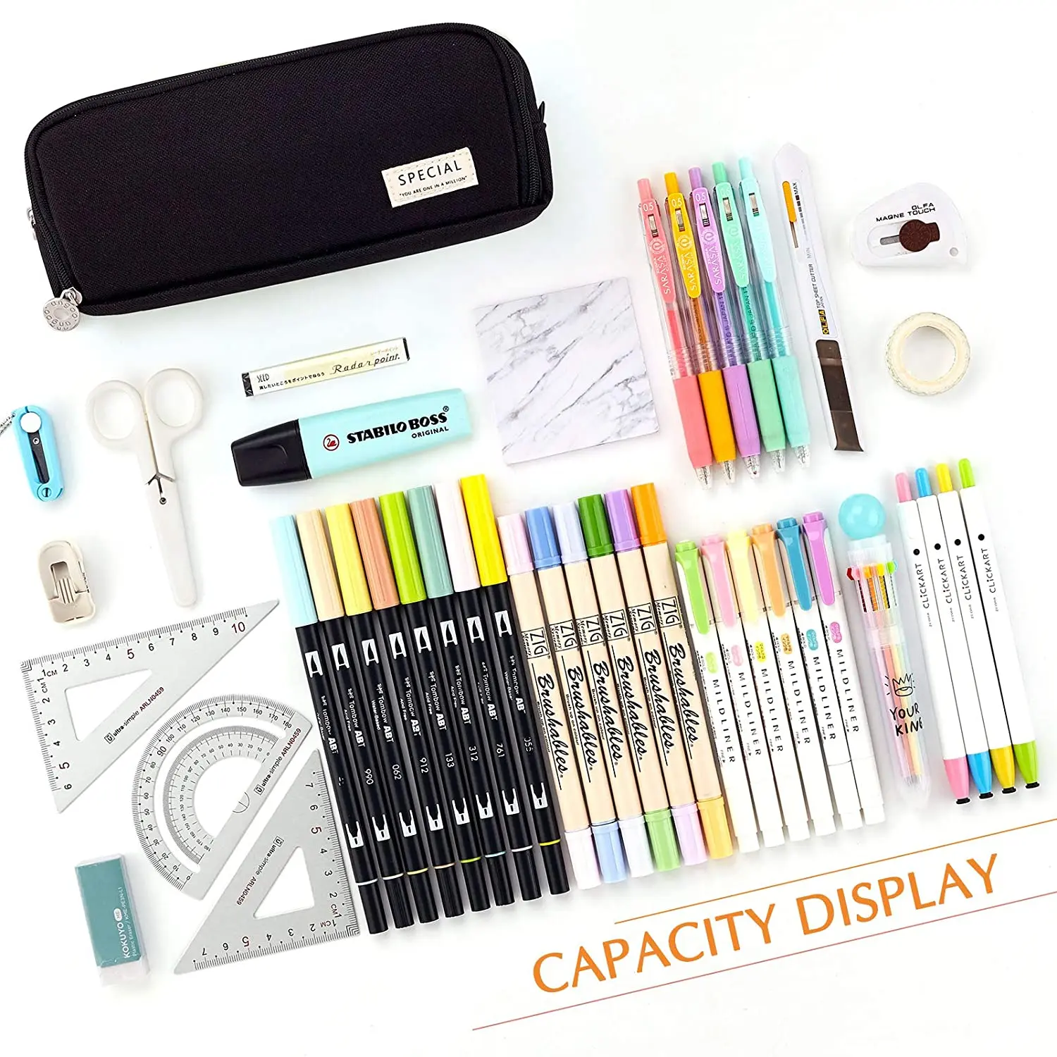 Estuche para lápices de gran c - Aesthetic Large Pencil Case Pouch reseña y precio
